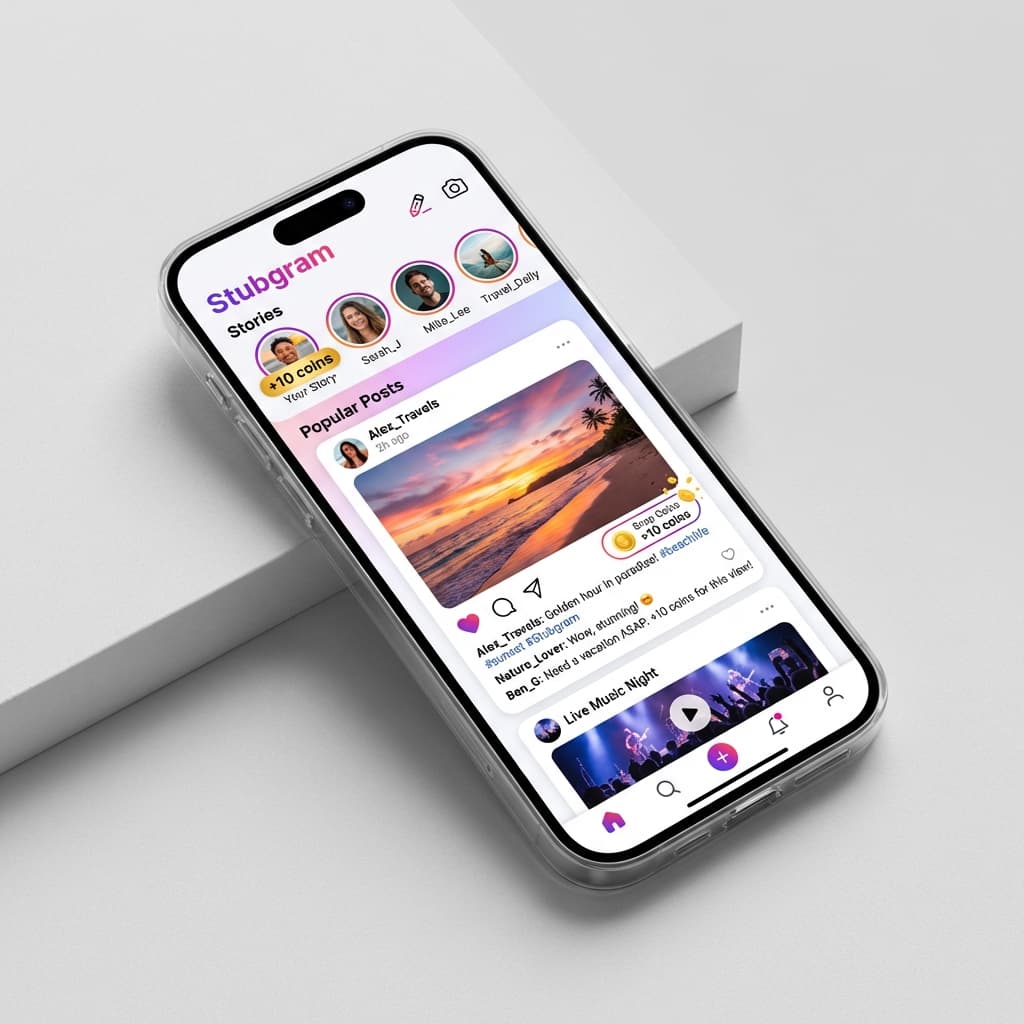 Stubgram App Interface